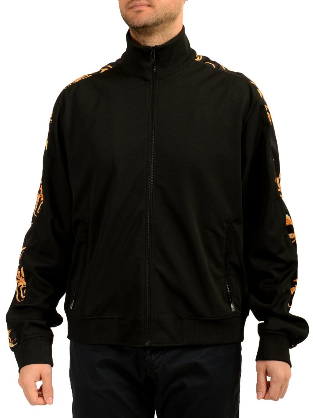 Versace Men's Signature Barocco Print Full Zip Track Jacket US 3XL IT 58
